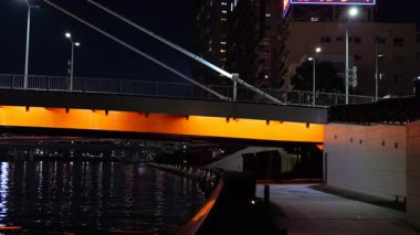 Shinohashi Köprüsü Gece Manzarası, Japonya Tokyo Ocak 2025