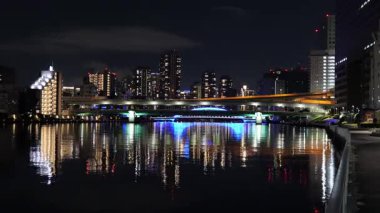 Sumidagawa Ohashi Köprüsü, Japonya Tokyo Gece Manzarası 2025