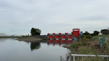 Eski Iwabuchi su kapısı, Japon Tokyo manzarası