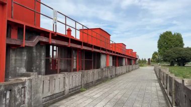 Eski Iwabuchi su kapısı, Japon Tokyo manzarası