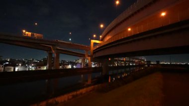 Japonya 'daki Horikiri Kavşağı Tokyo Gece Manzarası 2024