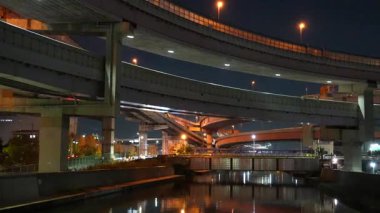 Japonya 'daki Kosuge Kavşağı Tokyo Gece Manzarası 2024