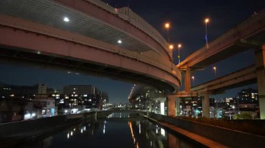 Japonya 'daki Kosuge Kavşağı Tokyo Gece Manzarası 2024