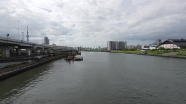 Sumida Nehri Senju Bölgesi, Japonya Tokyo 2023