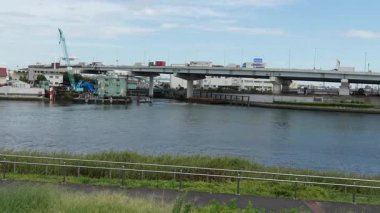 Sumida Nehri Senju Bölgesi, Japonya Tokyo 2023