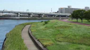 Sumida Nehri Senju Bölgesi, Japonya Tokyo 2023