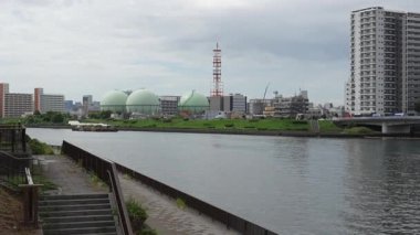 Sumida Nehri Senju Bölgesi, Japonya Tokyo 2023