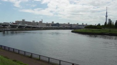 Sumida Nehri Senju Bölgesi, Japonya Tokyo 2023