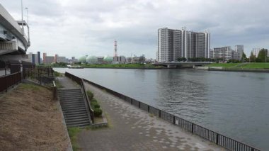 Sumida Nehri Senju Bölgesi, Japonya Tokyo 2023