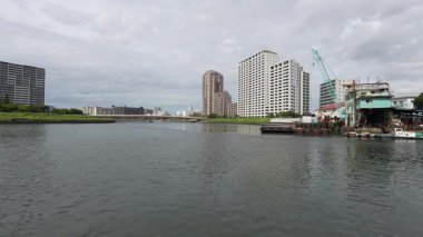 Sumida Nehri Senju Bölgesi, Japonya Tokyo 2023