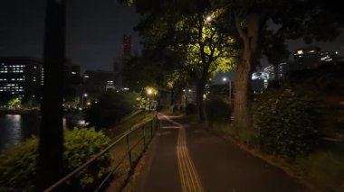 Japonya İmparatorluk Sarayı Gece Yarışı Görünümü 