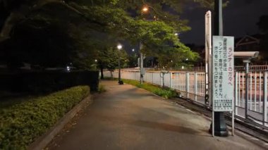 Japonya İmparatorluk Sarayı Gece Yarışı Görünümü 