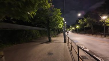 Japonya İmparatorluk Sarayı Gece Yarışı Görünümü 