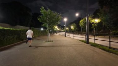 Japonya İmparatorluk Sarayı Gece Yarışı Görünümü 