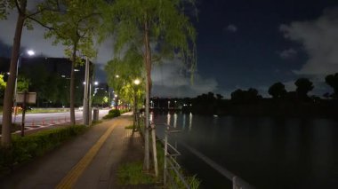 Japonya İmparatorluk Sarayı Gece Manzarası Tokyo 2023