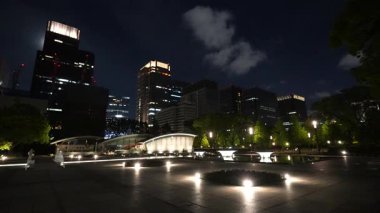 Japonya İmparatorluk Sarayı Gece Manzarası Tokyo 2023