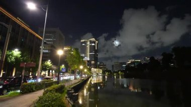 Japonya İmparatorluk Sarayı Gece Manzarası Tokyo 2023