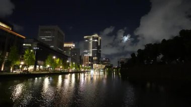 Japonya İmparatorluk Sarayı Gece Manzarası Tokyo 2023