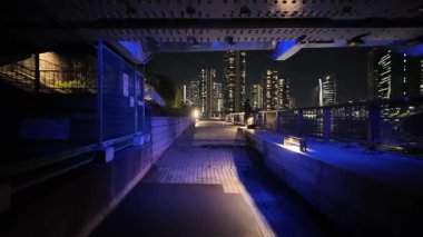 Sumida Nehri Gecesi, Tokyo Japonya Ocak 2024