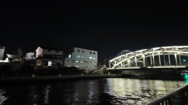 Sumida Nehri Gecesi, Tokyo Japonya Ocak 2024