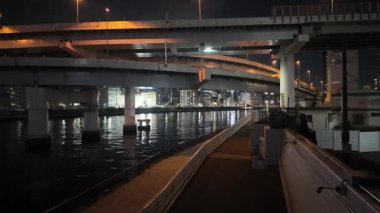 Sumida Nehri Gecesi, Tokyo Japonya Ocak 2024