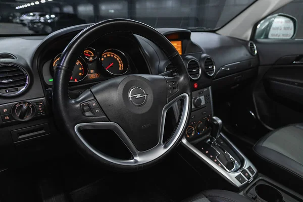 Novosibirsk Russia October 2020 Opel Antara Cockpit Interior Cabin Details — Stock Photo, Image