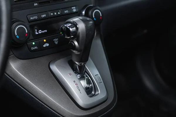 Nowosibirsk Russland Oktober 2020 Honda Nahaufnahme Des Automatikgetriebes Interieur Auto — Stockfoto