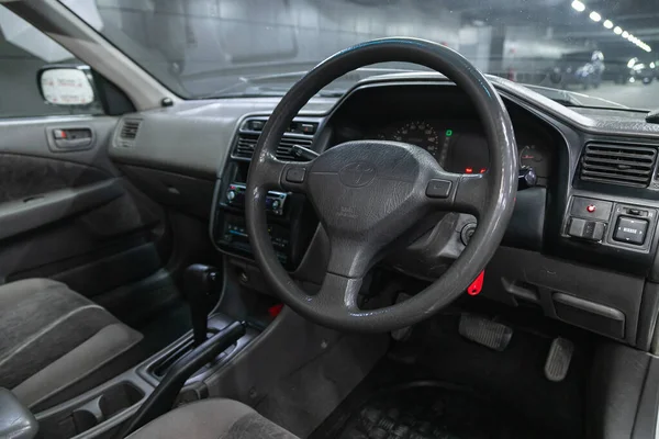 Novosibirsk Rusia Oktober 2020 Toyota Carina Detail Kabin Interior Kokpit — Stok Foto