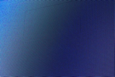  Büyük pikselli mavi ekran. Sıvı kristal ekran monitörünün makro ölçekli pikselleri, telefon