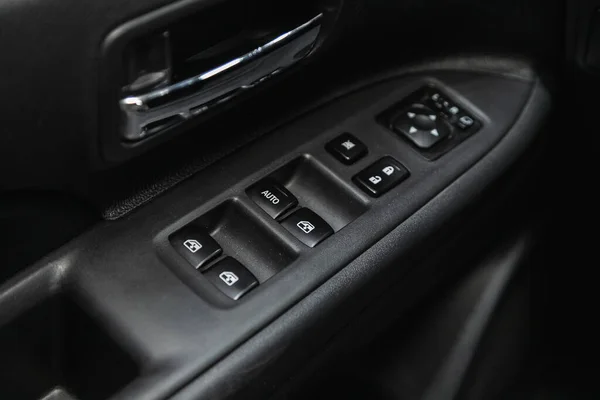 Novosibirsk Rusia Octubre 2020 Mitsubishi Outlander Primer Plano Panel Control — Foto de Stock