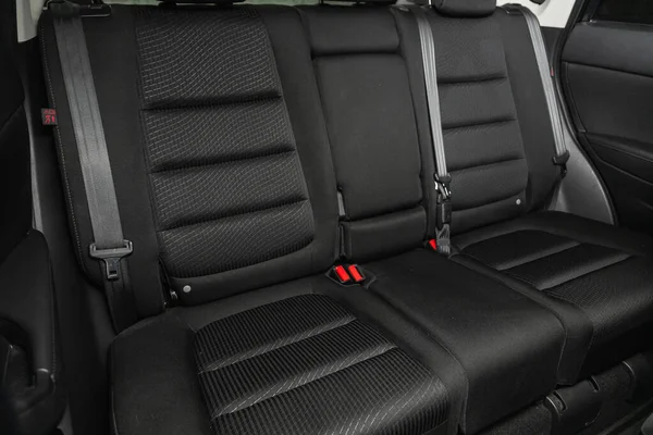 Novosibirsk Russia October 2020 Mazda Rear Seat Passengers Black Textile — Stock Photo, Image