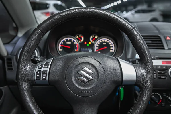 Novosibirsk Russia November 2020 Suzuki Cockpit Interior Cabin Details Speedometer — Stockfoto