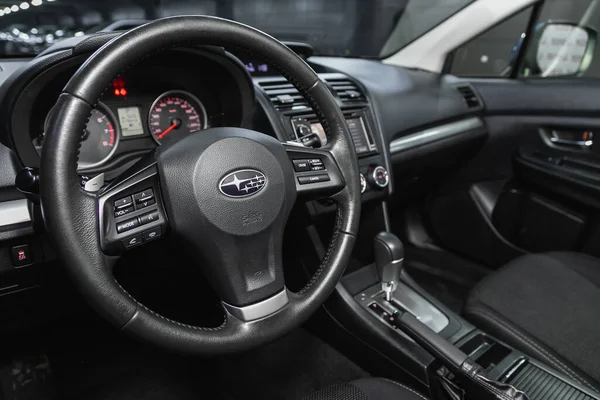 Novosibirsk Russia November 2020 Subaru Cockpit Interior Cabin Details Speedometer — Stok fotoğraf