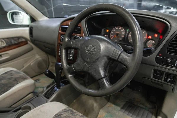 Novosibirsk Russia November 2020 Nissan Terrano Cockpit Interior Cabin Details — Stockfoto