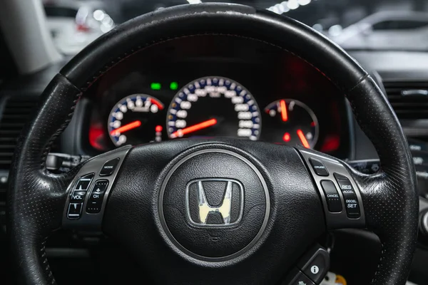 Novosibirsk Russia November 2020 Honda Accord Cockpit Interior Cabin Details — Stock Photo, Image