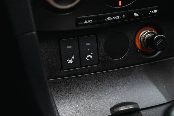 Novoszibirszk Oroszország November 2020 Mazda Close Car Seat Heating Control — Stock Fotó