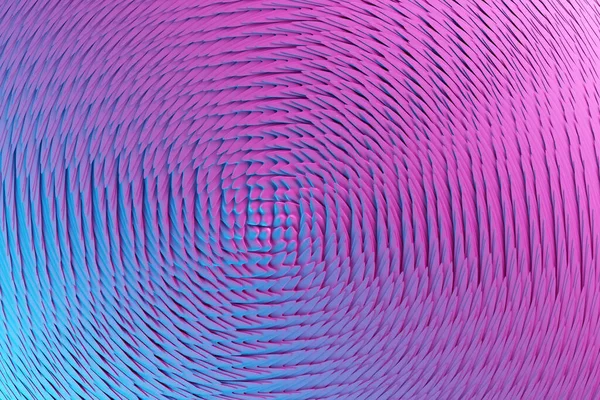 3Dイラストピンクと流れる生地の青のカラフルな背景 滑らかで柔らかい テクノロジー幾何学ネオン背景 — ストック写真