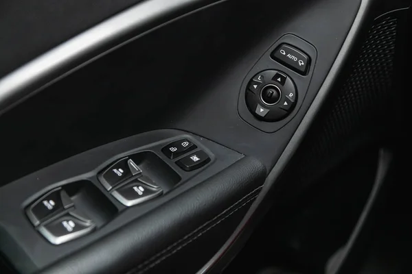 Novosibirsk Russia November 2020 Hyundai Santa Close Side Door Buttons — Stock Photo, Image