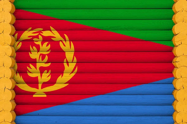 Bandera Nacional Eritrea Sobre Fondo Pared Madera Concepto Orgullo Nacional —  Fotos de Stock