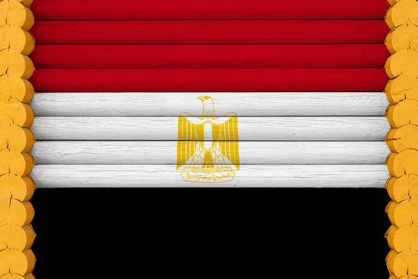 Nationell Flagga Egypten Trä Vägg Bakgrund Begreppet Nationell Stolthet Och — Stockfoto