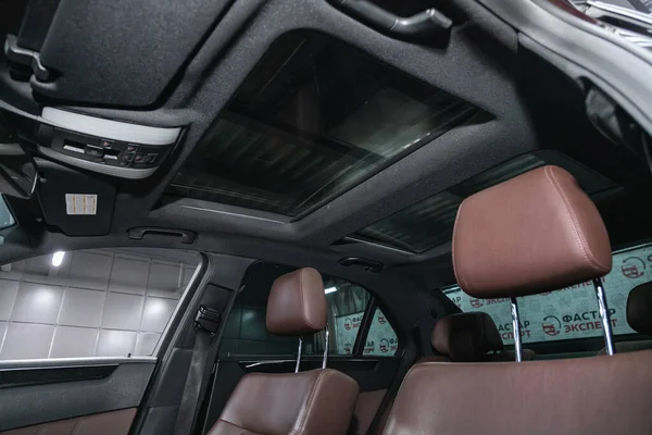 Novosibirsk Russia December 2020 Mercedes Benz Class Car Interior Rear — Φωτογραφία Αρχείου