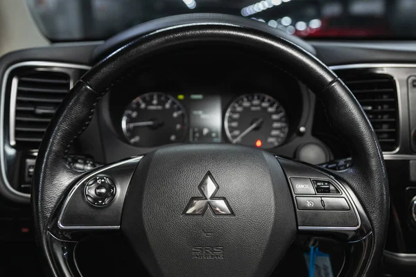 Novosibirsk Russia December 2020 Mitsubishi Outlander Prestige Car Interior Dashboard — Stock Photo, Image