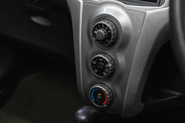Novosibirsk Russia December 2020 Toyota Vitz Conditioner Air Flow Control — Stock Photo, Image