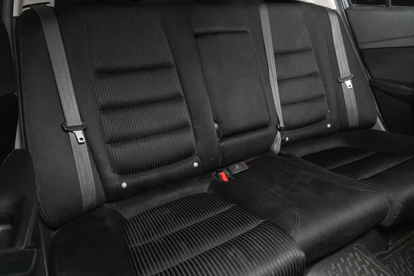 Novosibirsk Russia December 2020 Mazda Rear Seat Passengers Black Textile — Stock Photo, Image