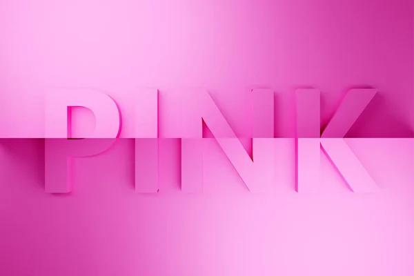 Иллюстрации Объемная Надпись Буквами Pink Ярко Розовом Градиентном Изолированном Фоне — стоковое фото