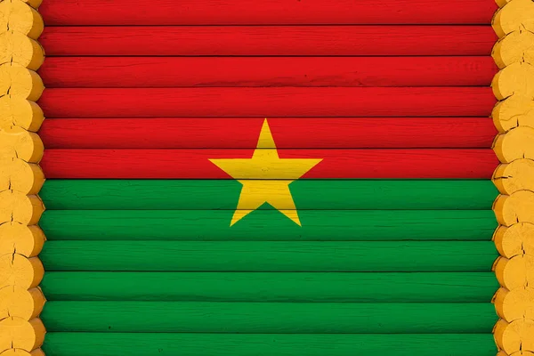 National Flag Burkino Fas — Stock Photo, Image