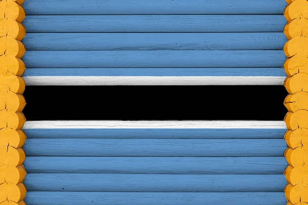 National Flag Botswana Wooden Wall Background Concept National Pride Symbol — Fotografia de Stock