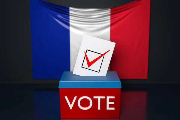 Illustration Ballot Box Ballot Box Which Ballot Bill Falls France — Stock Photo, Image