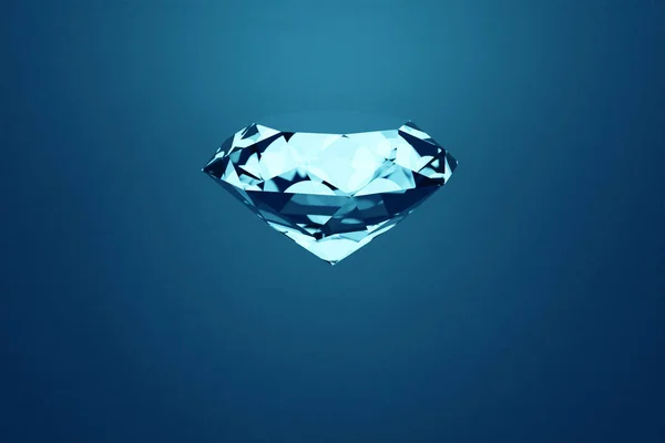 Ilustración Diamante Transparente Colgando Aire Bajo Una Luz Rosa Neón —  Fotos de Stock