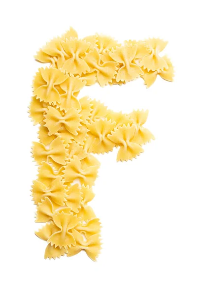 Буква Английского Habet Сухого Фарша Pasta Белом Изолированном Фоне Кухонный — стоковое фото